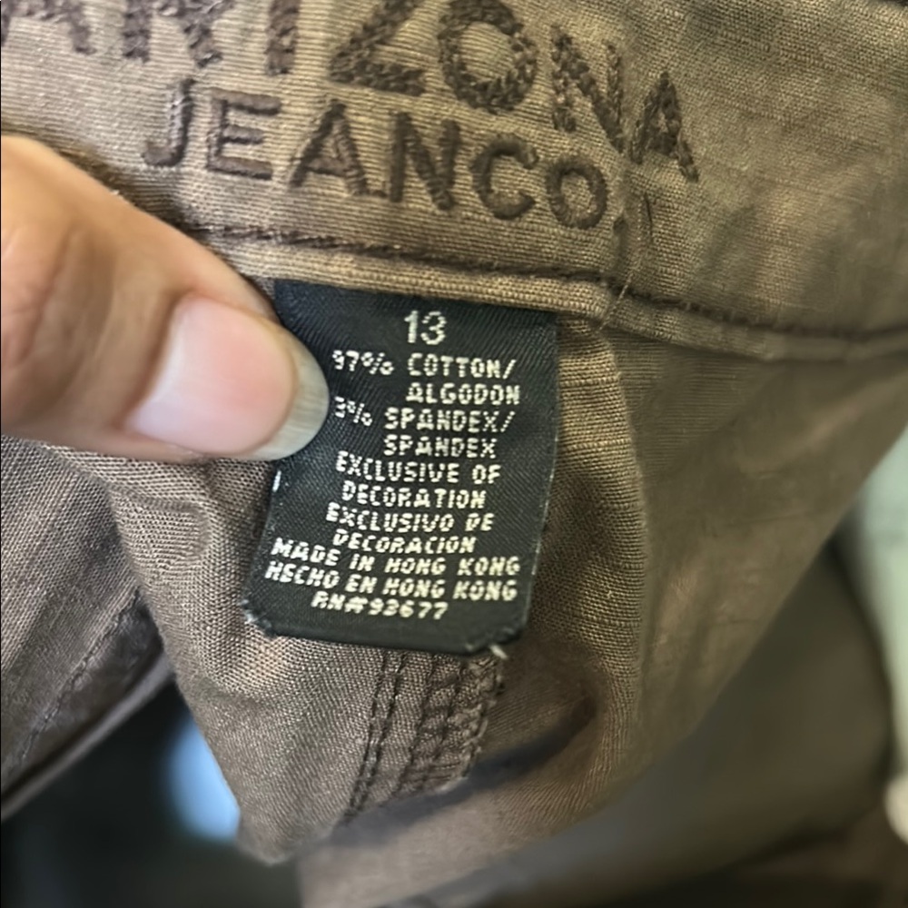 Arizona Jean Company Brown Cargo Shorts Practical Cotton Design - Picture 6 of 8